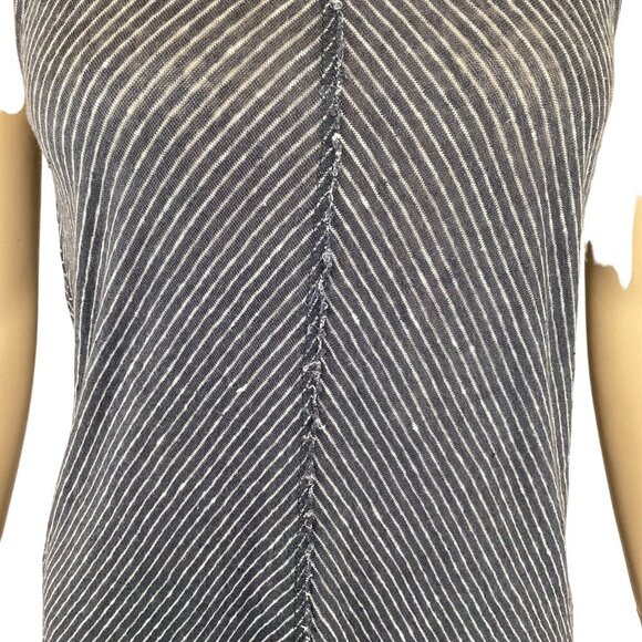Sundance Women's Striped Sleeveless‎ Linen Top Size Small Frayed Edge - Picture 7 of 8